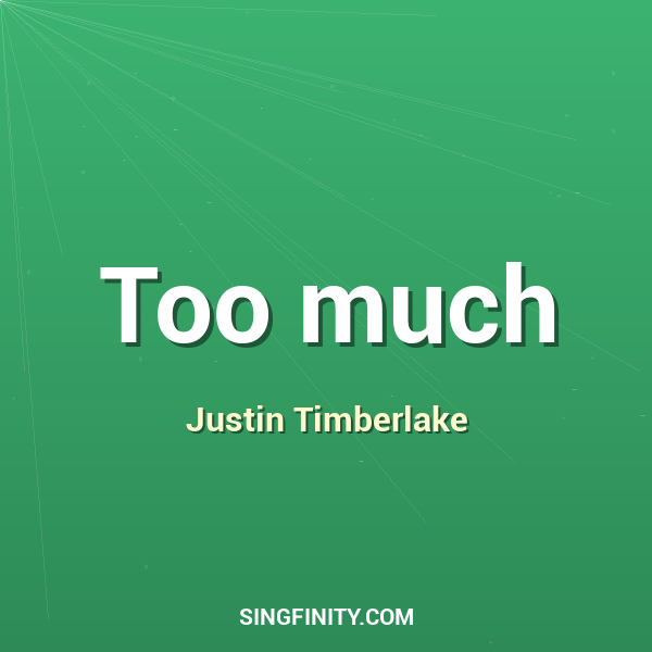 Artwork for Too much