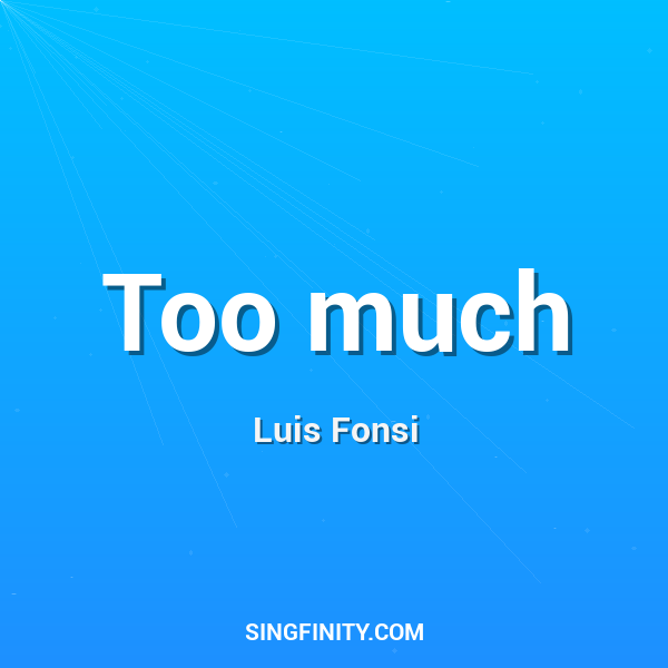 Artwork for Too much