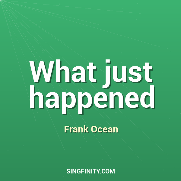 Artwork for What just happened