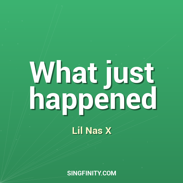 Artwork for What just happened