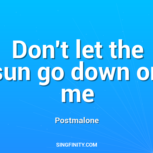 Artwork for Don't Let The Sun Go Down On Me