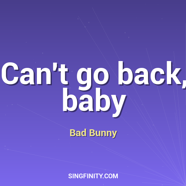 Artwork for Can't go back, baby