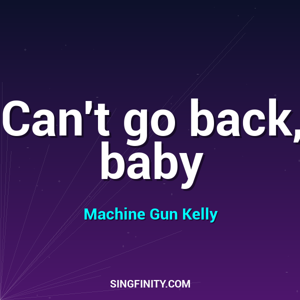 Artwork for Can't go back, baby