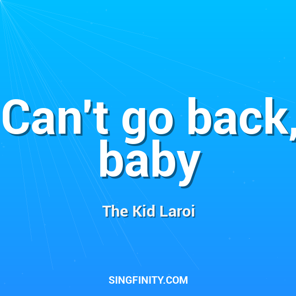 Artwork for Can't go back, baby