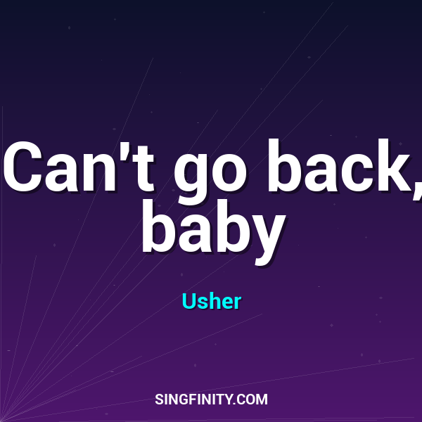 Artwork for Can't go back, baby