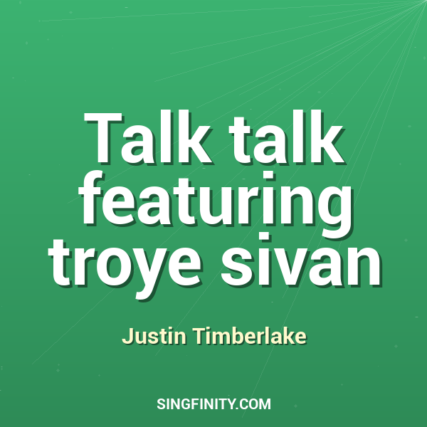 Artwork for Talk talk featuring troye sivan