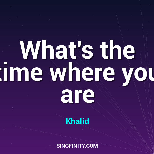 What's the time where you are