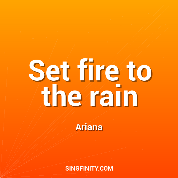 Artwork for Set fire to the rain