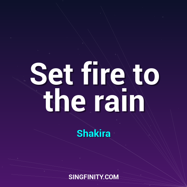 Artwork for Set fire to the rain