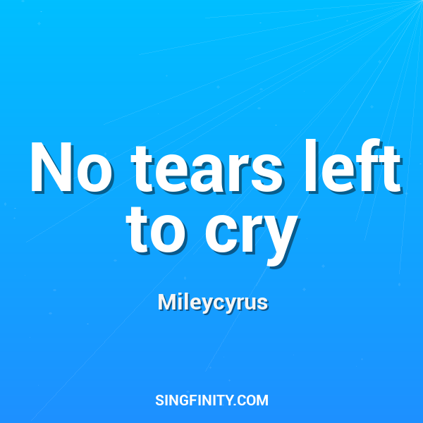 Artwork for No tears left to cry
