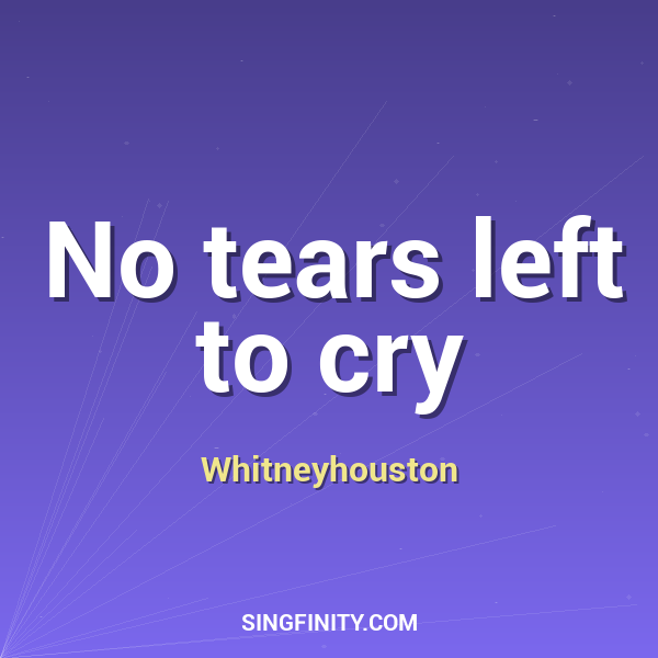 Artwork for No tears left to cry