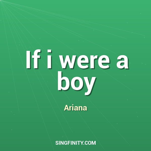 Artwork for If i were a boy