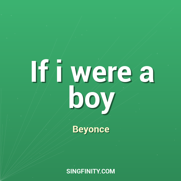 If i were a boy