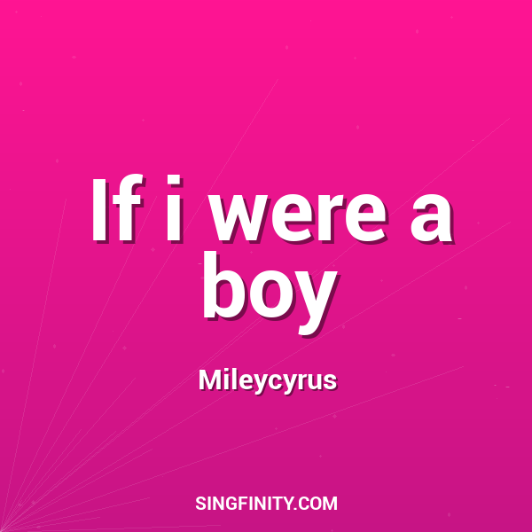 If i were a boy