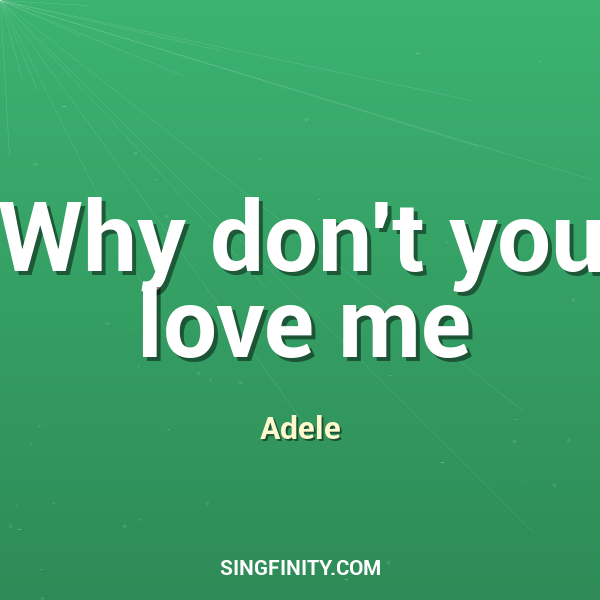 Artwork for Why don't you love me