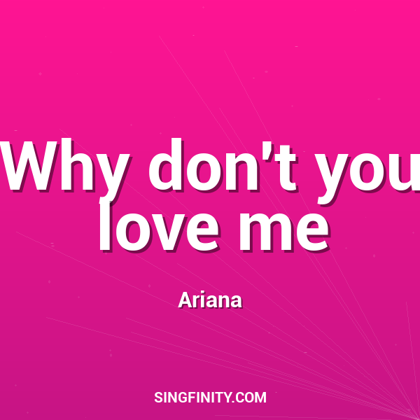 Artwork for Why don't you love me