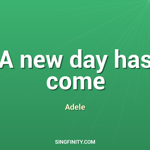 Artwork for A new day has come