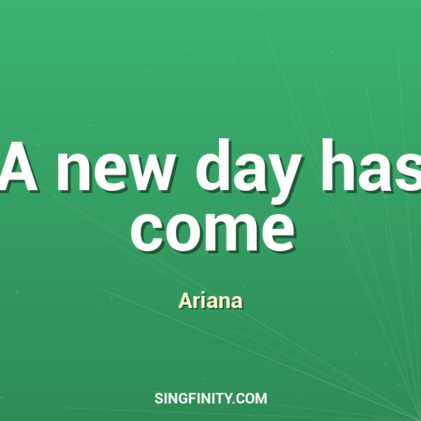 Artwork for A new day has come