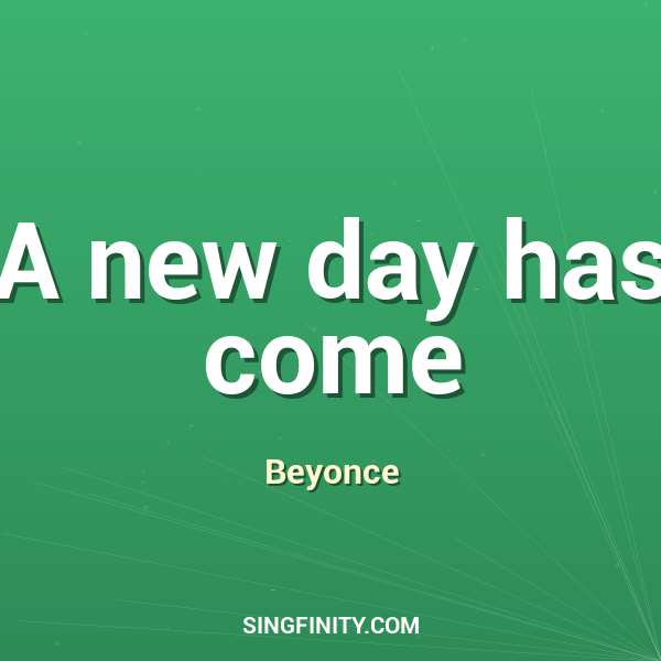 Artwork for A new day has come