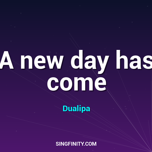 Artwork for A new day has come